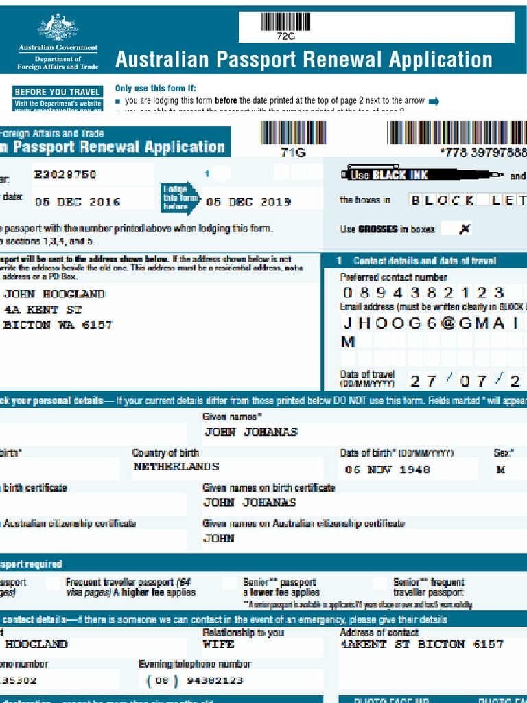 Australian Passport Renewal Form Guide | PDF | Finance & Money ...