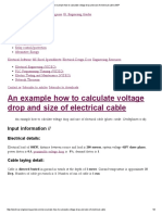 Voltage Drop and Size of Electrical Cable