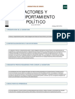 Actores y Comportamiento Político