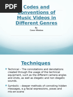 Codes and Conventions of Music Videos