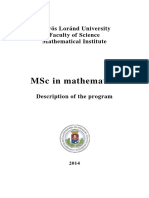 MSC in Mathematics (Budapest - Eotvos University)