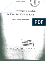TONELLI-Elementi Metodologici e Metafisici in Kant Dal 1745 Al 1768