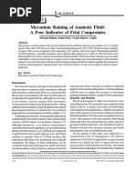 Meconium Staining of Amniotic Fluid - A Poor Indicator of Fetal Compromised