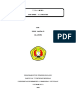 Tugas K3Ll Job Safety Analysis: Oleh: Miftah Mukifin Ali 111.130.031