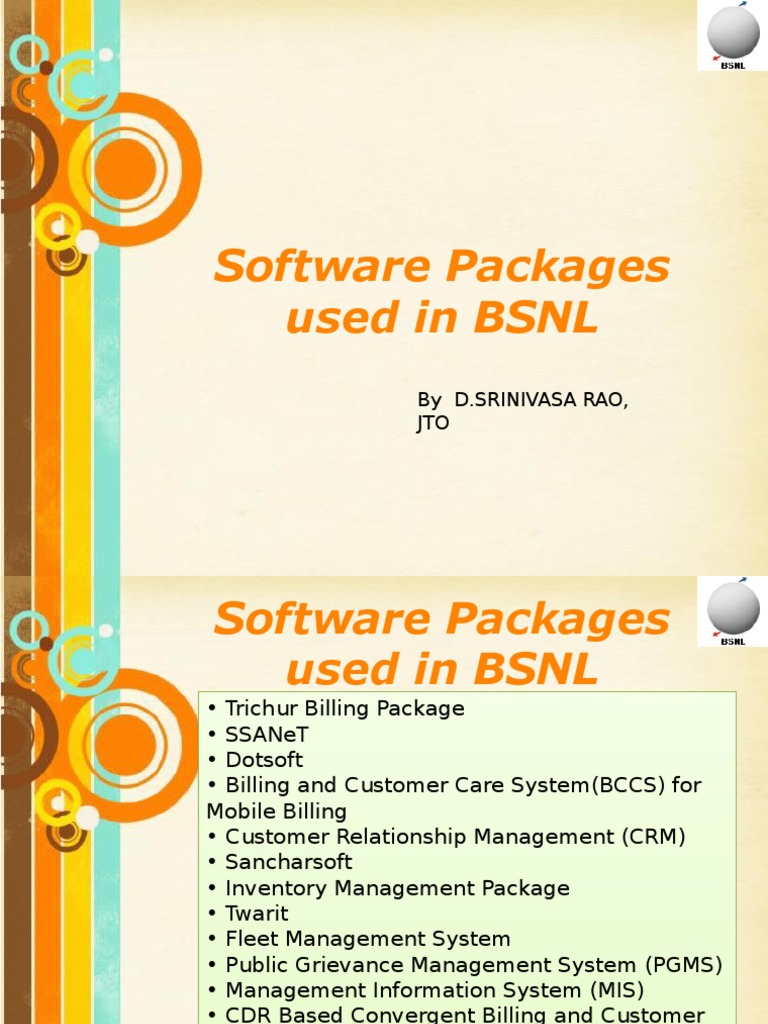 BSNL Software Packages Overview | PDF | Web Application | Multiprotocol ...