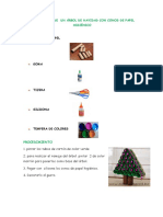 Elaboración de Un Árbol de Navidad Con Conos de Papel Higiénico