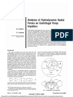 Analyses of Hidrodynamic Radial Forces On Centrifugal Pump