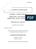 Bac Techno 2016: LV2 Allemand