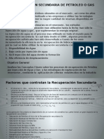 Recuperacion Secundaria de Petroleo o Gas