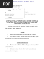 Donald Trump & Jeffrey Epstein Rape Lawsuit and Affidavits