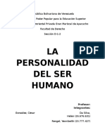 La Personalidad Del Ser Humano