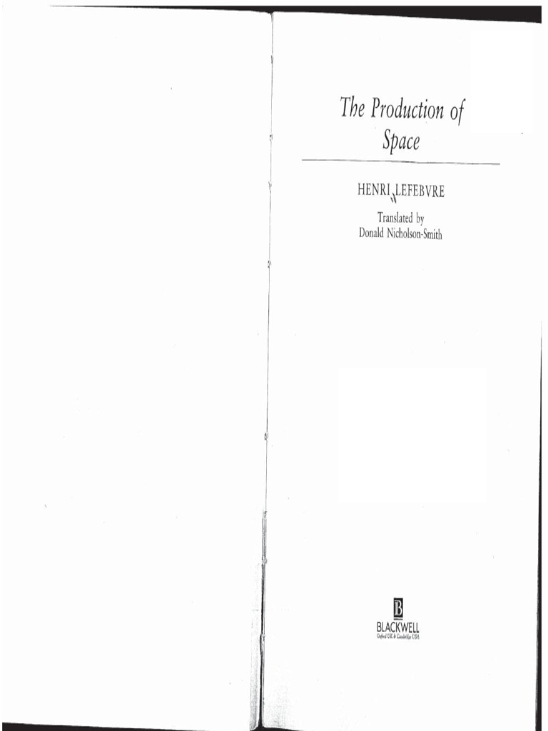 The Production of Space Henri Lefebvre PDF