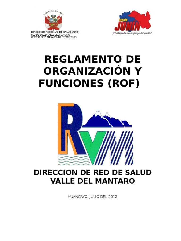 Rof Red de Salud | PDF | Planificación | Presupuesto