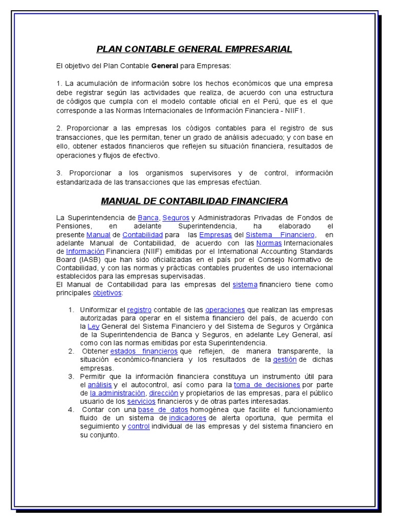 Plan Contable General Empresarial 2025 | PDF | Contabilidad | Economias