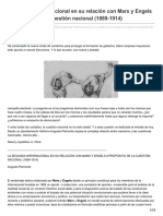 La Segunda Internacional en Su Relación Con Marx y Engels A Propósito de La Cuestión Nacional 1889-19 PDF