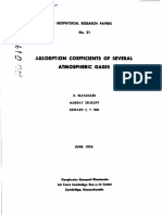 UV Abs Coeffs of Several Atm Gases