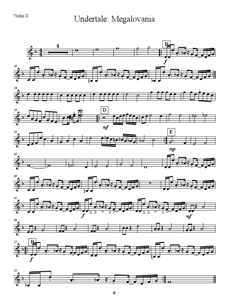 megalovania - Violin II.pdf