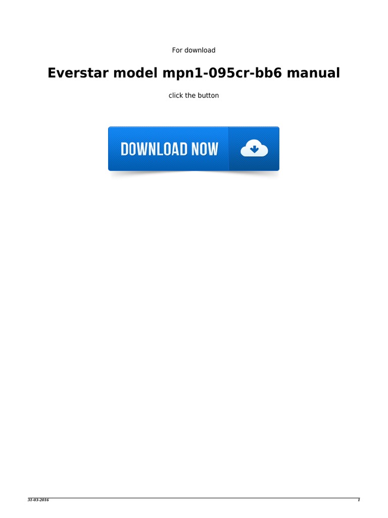 Everstar Model Mpn1 095cr Bb6 Manual | Nature