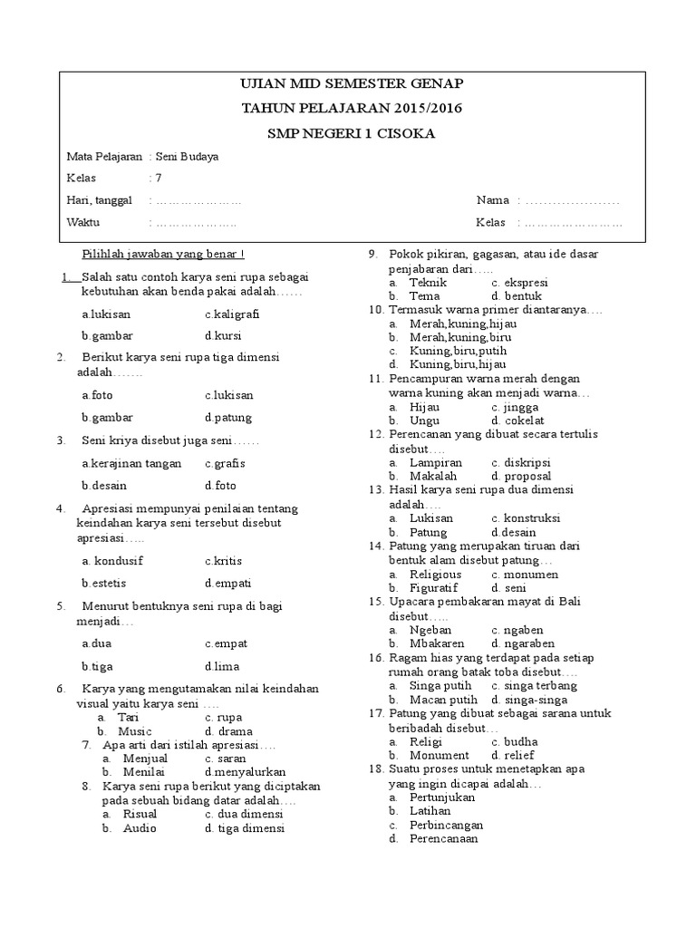 Contoh Karya Seni Rupa Sebagai Kebutuhan Akan Benda Pakai Yaitu Sekali