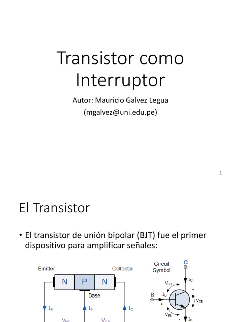 04 Transistor Como Interruptor PDF PDF Transistor Transistor de