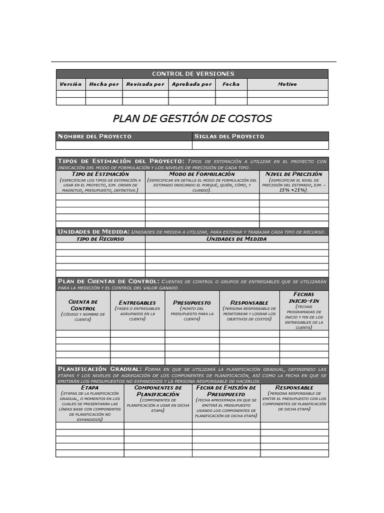 Control de Costos y Estimaciones en Proyectos | PDF