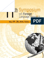 11th Symposium On Foreign Language Research