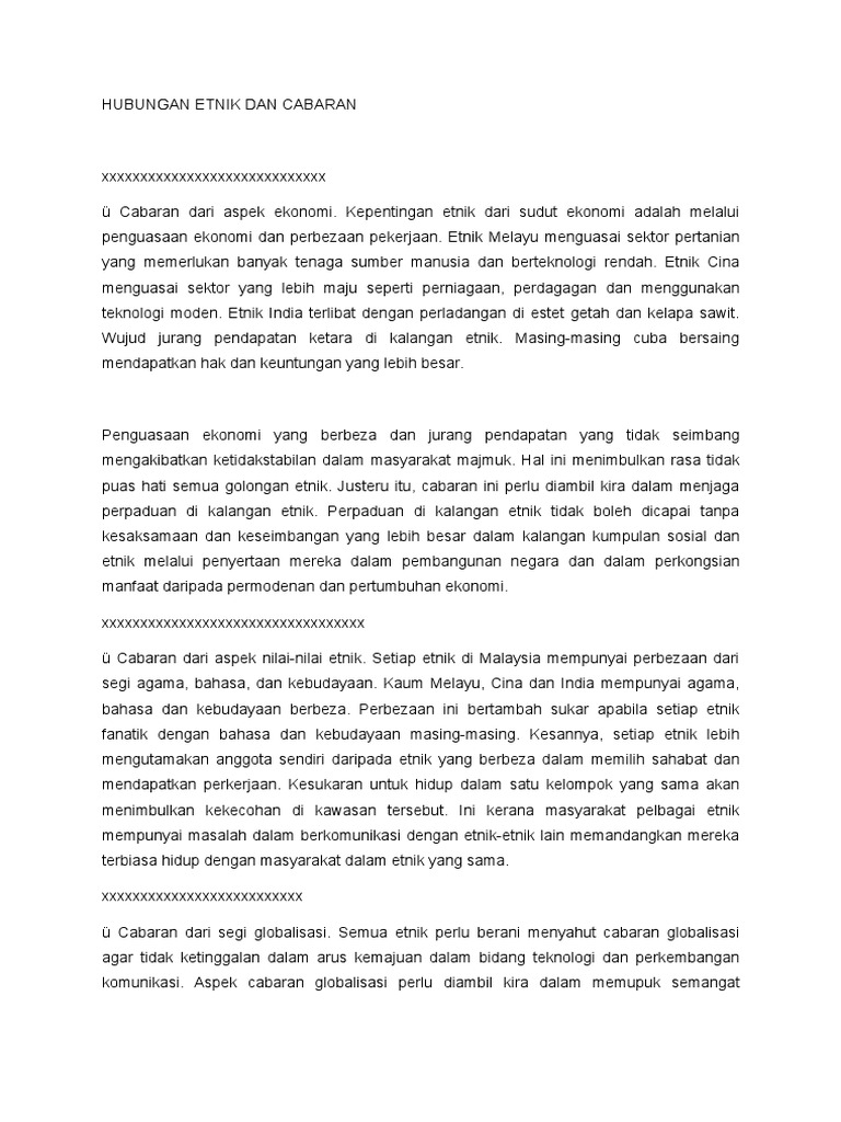 Cabaran Hubungan Etnik Pdf