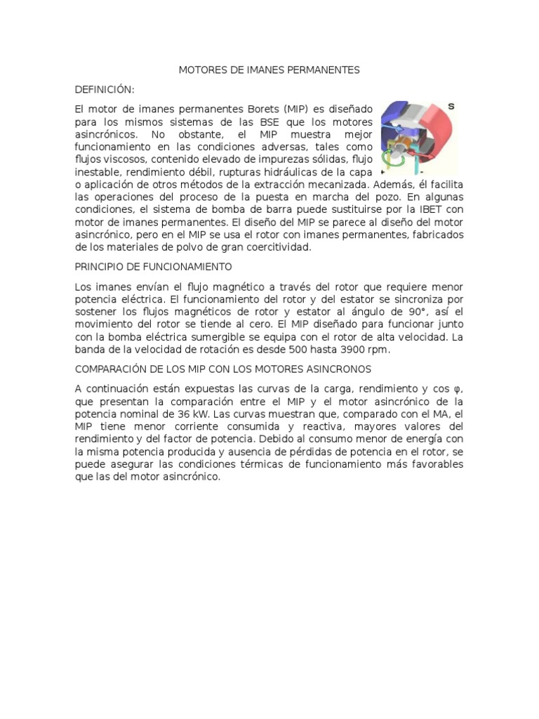 Motores de Imanes Permanentes | PDF | Corriente eléctrica ...