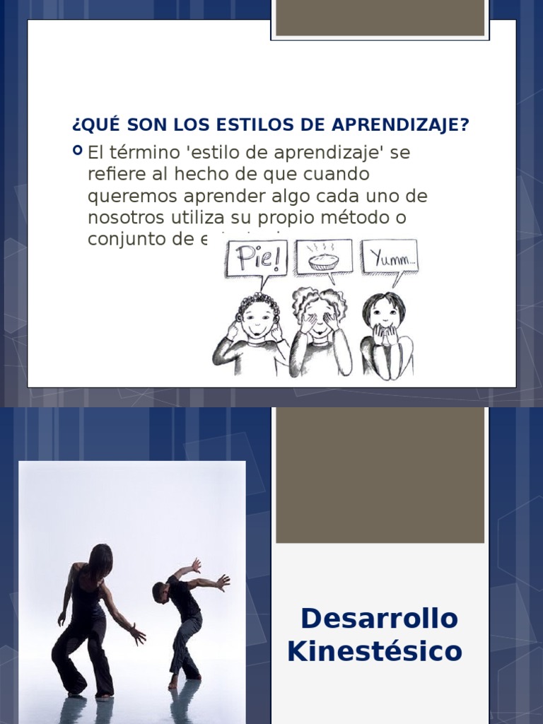 Estilos de Aprendizaje Kinestésico | PDF | Lectura (proceso) | Aprendizaje