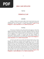 2016 Case Updates in Criminal Law Criminal Procedure and Evidence