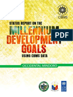 Occidental Mindoro MDG Report Using CBMS Data