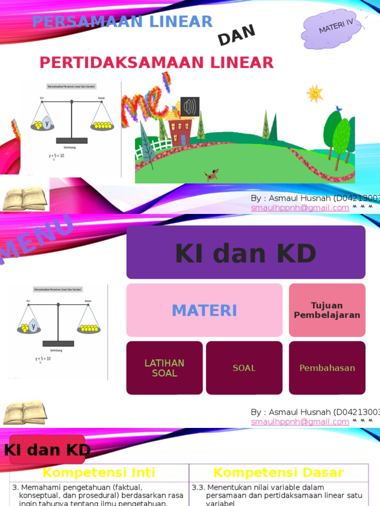 4.Persamaan Dan Pertidaksamaan Linear Satu Variabel