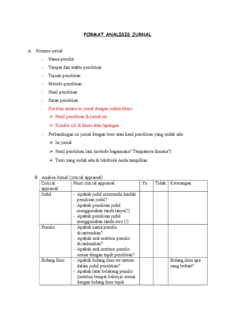 Format Analisis Jurnal Pdf