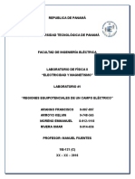 Física Ii - Laboratorio#1 - Regiones Equipotenciales de Un Campo Eléctrico