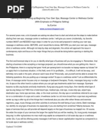 SOP - Spa | Spa | Massage