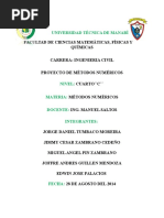 Proyecto-Interpolación Segmentaria o Splines