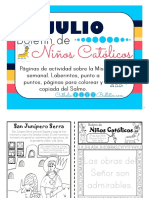 Julio 2016 Boletín Para Niños Católicos