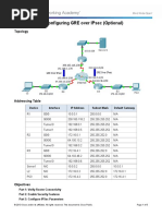 7.3.2.8 Packet Tracer - Configuring GRE Over IPsec Instructions