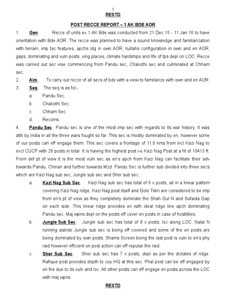 Recce Report | PDF | Campaigns Of The American Civil War | Military