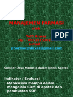 Manajemen Farmasi Apt - Sdm