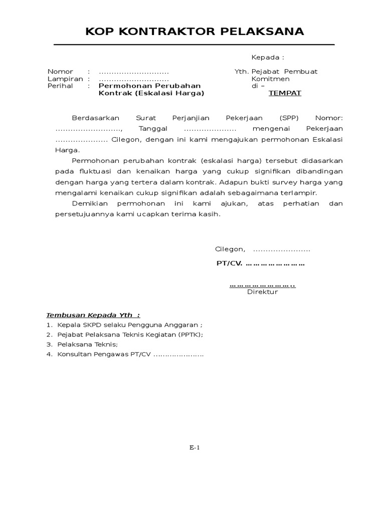 format eskalasi harga.doc