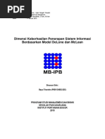 Download Bayu Triastoto E 52 Dimensi Keberhasilan Penerapan Sistem Informasi Berdasarkan Model DeLone Dan McLean by Riki Hutabarat SN316416543 doc pdf