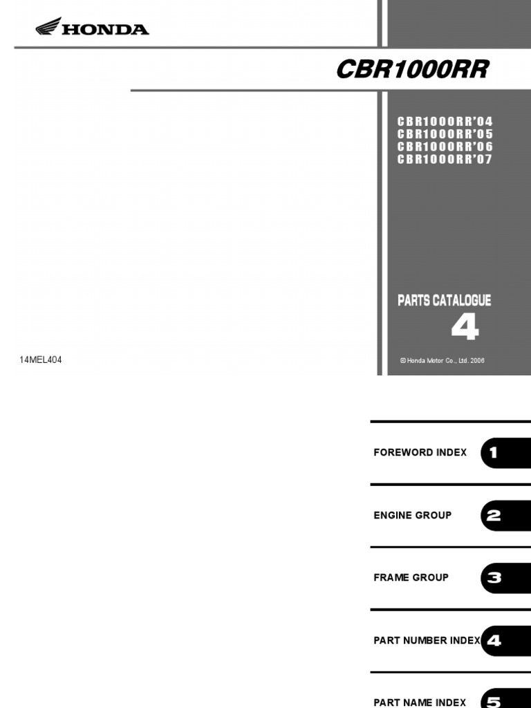 CBR1000RR (06-07) | PDF | Bracket | Manufactured Goods