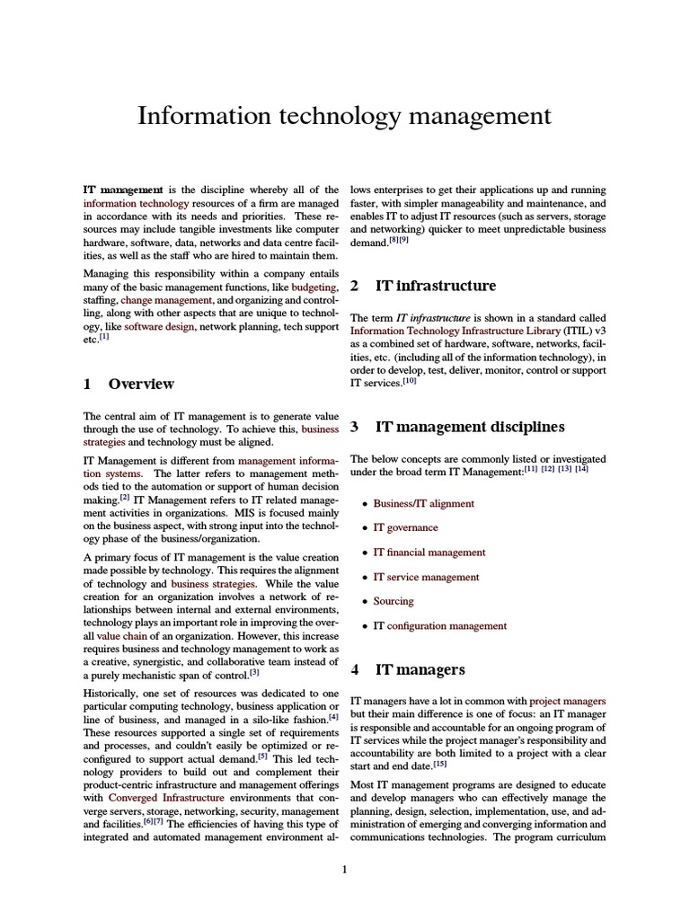 Understanding IT Management Principles | PDF | Information Technology ...
