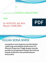 Wawasan Dan Sistem Penyelenggaraan KKN Dr. Sudi Dul Aji M.S.i