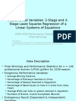 Instrumental Variables: 2-Stage and 3-Stage Least Squares Regression of A Linear Systems of Equations