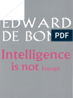 Edward de Bono Intelligence Is Not Enough PDF