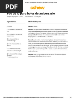 Receita De Massa De Bolo De Aniversario Tudo Gostoso Preparacao De Alimentos E Bebidas Livros De Receitas Gastronomia E Vinho