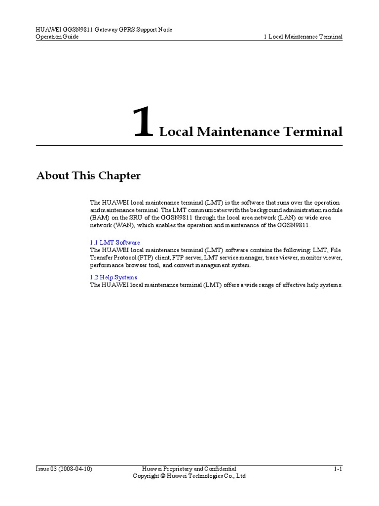 01-01 Local Maintenance Terminal | PDF | File Transfer Protocol ...
