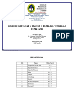 Koleksi Makna Istilah Formula Fizik SPM 2